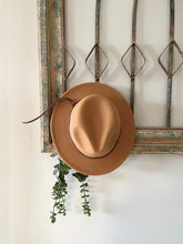Load image into Gallery viewer, Wide Brim Women’s Felt Hat- Adult Flat Brim Fedora