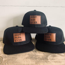 Load image into Gallery viewer, Best Papa Ever Snapback Hat- Adult Men’s Trucker Cap for Grandpa or Grandfather, Pregnancy Announcement
