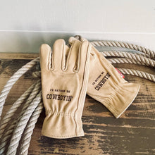 Load image into Gallery viewer, Custom Adult Leather Gloves- Men's and Women's work gloves, Personalized gift for cowboys or cowgirls, Farmer, Rancher