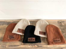Load image into Gallery viewer, Infant Baby Knit Beanie “Blame it all on my Roots”- 90’s Country Style toddler winter hat