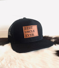 Load image into Gallery viewer, Best Uncle Ever Snapback Hat- Adult Men’s Trucker Cap for Uncle Pregnancy Announcement, Funcle Gift