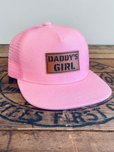 Load image into Gallery viewer, Daddy's Girl Snapback Hat, Baby Toddler Kids or Adult Pink Cap, Father Daughter Snapback, Father's Day Trucker, Gender Reveal