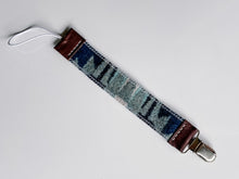 Load image into Gallery viewer, Binky Clip made w/ Pendleton® Wool + Leather- Pacifier Holder in Boho Western style