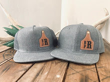 Load image into Gallery viewer, Custom Cow Tag Snapback Hats Adult, youth and baby/toddler sizes, Personalized Cattle Tag Cap