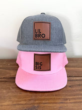 Load image into Gallery viewer, Big Bro/Sis + Lil Bro/Sis Set of 2 Snapback Hats- Sibling Matching Caps