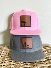 Load image into Gallery viewer, Big Bro/Sis + Lil Bro/Sis Set of 2 Snapback Hats- Sibling Matching Caps