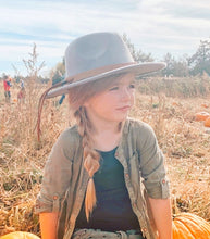 Load image into Gallery viewer, Kids Flat Brim Felt Hat - Fox + Fawn Designs