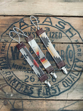 Load image into Gallery viewer, Pendleton Wool + Leather Binky / Pacifier Clip - Fox + Fawn Designs