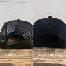 Load image into Gallery viewer, Custom Cow Tag Snapback Hats Adult, youth and baby/toddler sizes, Personalized Cattle Tag Cap