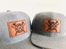 Load image into Gallery viewer, Firefighter + Fire Starter Dad and Kid matching Snapback hats - Fox + Fawn Designs