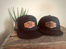 Load image into Gallery viewer, BEST DAD EVER + BEST KID EVER Set of 2 Hats (Western Design) - Fox + Fawn Designs