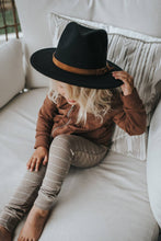 Load image into Gallery viewer, Kids Flat Brim Felt Hat - Fox + Fawn Designs