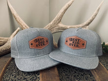 Load image into Gallery viewer, BEST DAD EVER + BEST KID EVER Set of 2 Hats (Western Design) - Fox + Fawn Designs