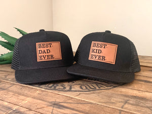 BEST DAD EVER + BEST KID EVER Matching Father & Son or Daughter SnapBack Hats.