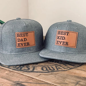 BEST DAD EVER + BEST KID EVER Matching Father & Son or Daughter SnapBack Hats.