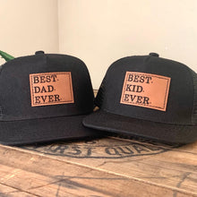 Load image into Gallery viewer, BEST DAD EVER + BEST KID EVER Matching Father &amp; Son or Daughter SnapBack Hats.
