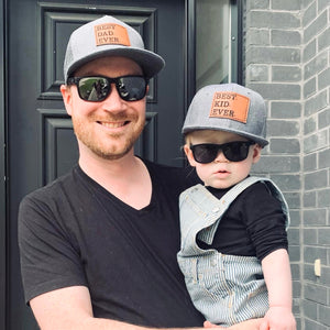 BEST DAD EVER + BEST KID EVER Matching Father & Son or Daughter SnapBack Hats.