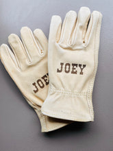Load image into Gallery viewer, Custom Adult Leather Gloves- Men&#39;s and Women&#39;s work gloves, Personalized gift for cowboys or cowgirls, Farmer, Rancher
