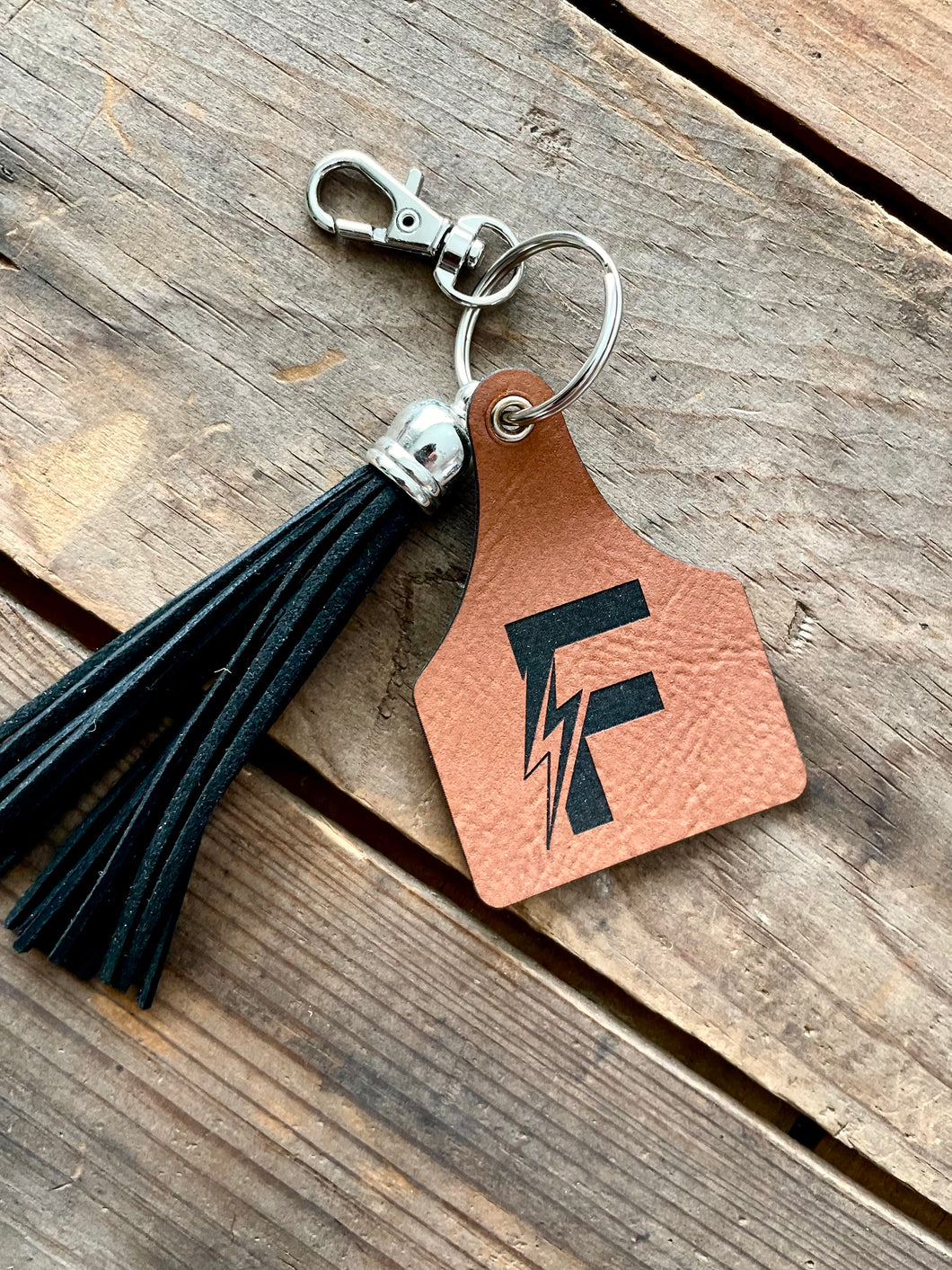 Custom Cow Tag Keychain- luggage tag, key fob accessories, diaper bag tag, backpack accessory