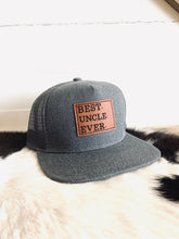 Load image into Gallery viewer, Best Uncle Ever Snapback Hat- Adult Men’s Trucker Cap for Uncle Pregnancy Announcement, Funcle Gift
