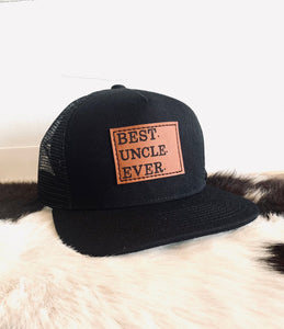 Best Uncle Ever Snapback Hat- Adult Men’s Trucker Cap for Uncle Pregnancy Announcement, Funcle Gift