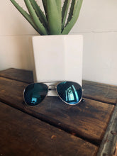 Load image into Gallery viewer, Cool Blue Aviator Sunglasses - Fox + Fawn Designs
