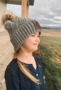 Youth/Adult Fur Pom Beanie - Fox + Fawn Designs