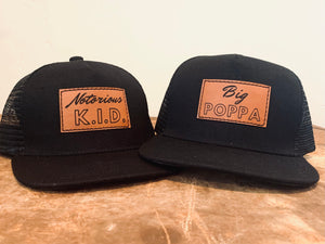 Notorious K.I.D + Big Poppa Set of 2 Dad and Son Snapback hats - Fox + Fawn Designs