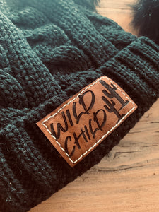 Wild Child Beanie- Toddler Double Pom Pom - Fox + Fawn Designs