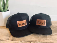 Load image into Gallery viewer, Ol’ Man + Ol’ Son set of 2 Dad and son matching Snapback Hats - Fox + Fawn Designs
