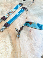 Load image into Gallery viewer, Pendleton Wool + Leather Binky / Pacifier Clip - Fox + Fawn Designs
