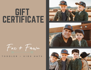 Gift Certificate - Fox + Fawn Designs