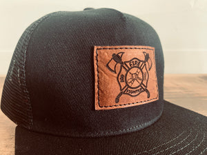 Firefighter + Fire Starter Dad and Kid matching Snapback hats - Fox + Fawn Designs