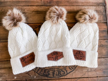 Load image into Gallery viewer, Youth/Adult Fur Pom Beanie - Fox + Fawn Designs
