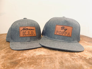 Notorious K.I.D + Big Poppa Set of 2 Dad and Son Snapback hats - Fox + Fawn Designs