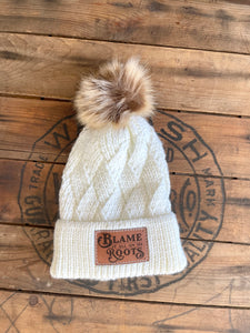 Youth/Adult Fur Pom Beanie - Fox + Fawn Designs