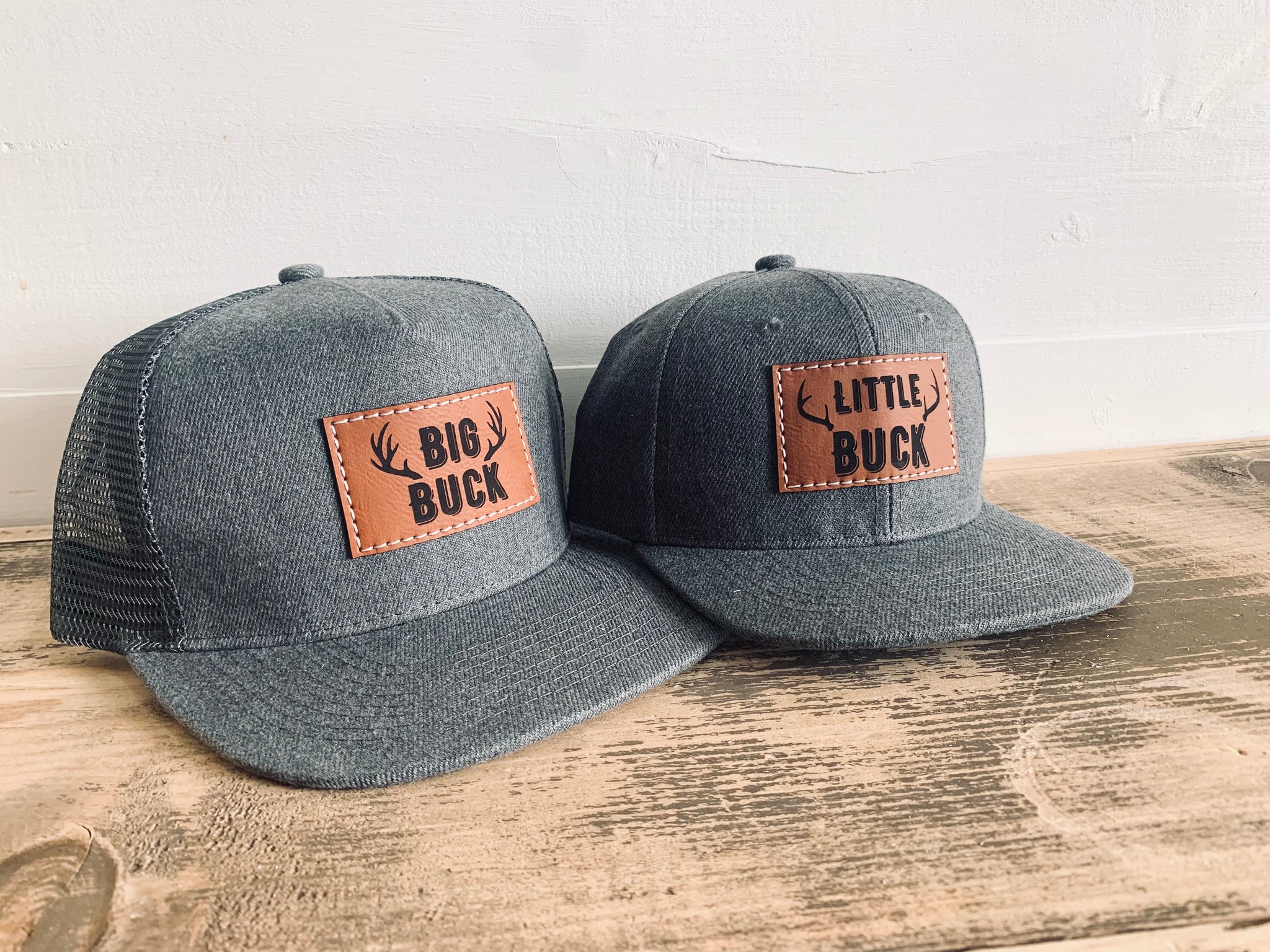 Big Buck + Little Buck Matching Hat Set for Dad and Son- Camo Deer Hun –  Fox + Fawn Designs