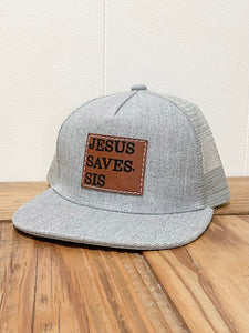 Jesus Saves, Sis- Toddler + Kids Snapback Girls Hat