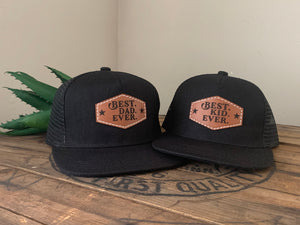 BEST DAD EVER + BEST KID EVER Set of 2 Hats (Western Design) - Fox + Fawn Designs
