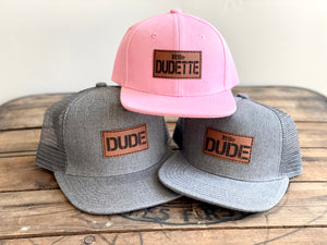 Dude + Little Dudette- Dad and daughter hat set