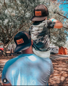 Ol’ Man + Ol’ Son set of 2 Dad and son matching Snapback Hats - Fox + Fawn Designs