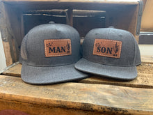 Load image into Gallery viewer, Ol’ Man + Ol’ Son set of 2 Dad and son matching Snapback Hats - Fox + Fawn Designs
