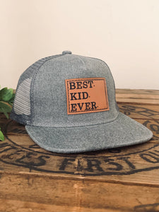 Best  Kid Ever Snapback Hat- youth + toddler size - Fox + Fawn Designs