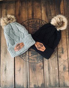 Youth/Adult Fur Pom Beanie - Fox + Fawn Designs