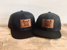Load image into Gallery viewer, Firefighter + Fire Starter Dad and Kid matching Snapback hats - Fox + Fawn Designs
